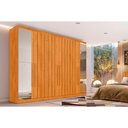 Ver imagem 1 de Guarda Roupa Casal 6 Portas (4 Ripadas e 2 C/ Espelho) e 6 Gavetas Oxford Peroba - Europa