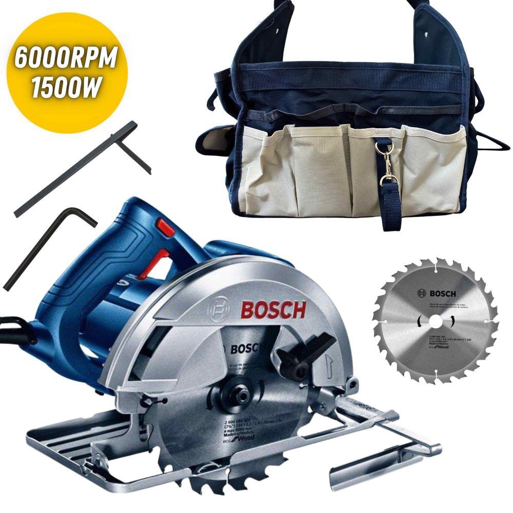 Serra Circular Elétrica Bosch GKS150 220V 1500W + Bolsa P/ Transporte e ...