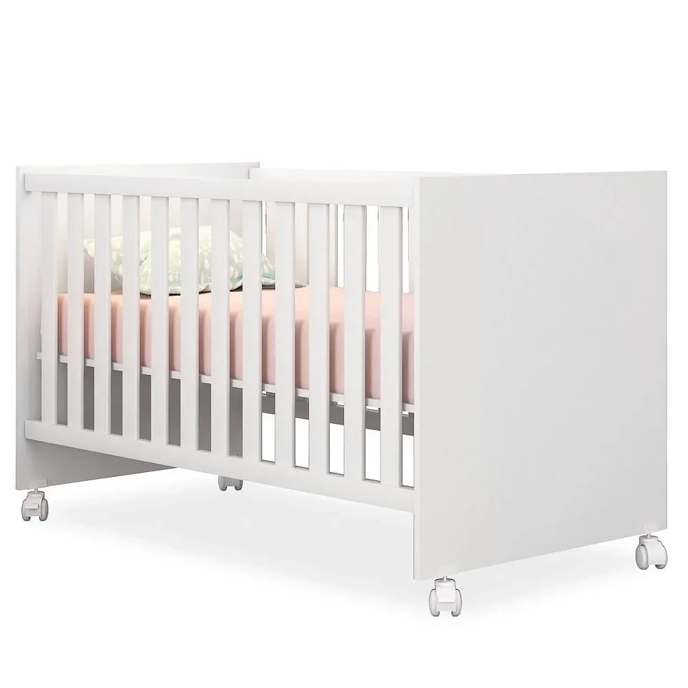 Ver imagem 2 de Jogo de Quarto para Bebê Lívia com Guarda Roupa 4 Portas, Cômoda e Berço Mini Cama Doce Sonho Phoeni