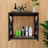 Adega Bar Industrial para Bebidas Prateleira Dupla Mdf Preto - 5