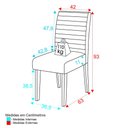Ver imagem 4 de Conjunto com 2 Cadeiras de Jantar Multimóveis Cr50041 Bege