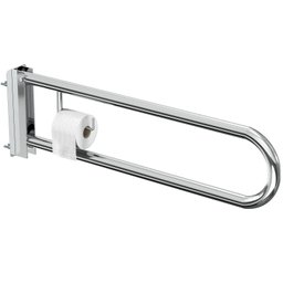 Barra de Apoio para Sanitário Articulada com Papeleira Fs - 4