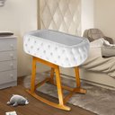 Ver imagem 3 de Mini Berço Moises de Balanço Portátil para Bebê Branco