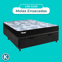 Ver imagem 4 de Cama Box Bau + Colchão Casal Molas Ensacadas Life Gold Paropas