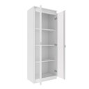 Ver imagem 4 de Armário Multiuso 60cm com 2 Portas de Vidro e 3 Prateleiras Am Branco