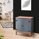 Ver imagem 2 de Buffet Antoine 2 Portas Cor Cinza e Amendoa 83cm - 60740