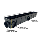 Ver imagem 4 de Ralo Linear Banheiro 6x50 Inox Abre Fecha com Coletor Preto Sifonável