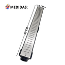 Ver imagem 3 de Ralo Linear Banheiro 6x50 Inox Abre Fecha com Coletor Preto Sifonável