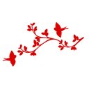 Ver imagem 1 de Adesivo Pássaro Canário Pombas Galhos:vermelho