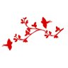 Adesivo Pássaro Canário Pombas Galhos:vermelho - 1