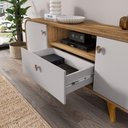 Ver imagem 2 de Rack para TV Monet 55 Polegadas 156cm MDP Cinamomo Off White Bechara Móveis