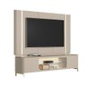Conjunto Painel com Rack Bancada Switch Mdp/mdf Tv até 85 Polegadas Led Off White G77 - Gran Belo - 5