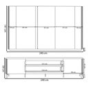 Ver imagem 4 de Conjunto Painel com Rack Bancada Switch Mdp/mdf Tv até 85 Polegadas Led Off White G77 - Gran Belo