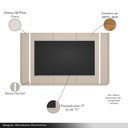 Ver imagem 2 de Conjunto Painel com Rack Bancada Switch Mdp/mdf Tv até 85 Polegadas Led Off White G77 - Gran Belo