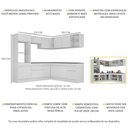 Ver imagem 4 de Armário de Cozinha Completa de Canto com Rodapé Veneza Multimóveis V2080 Branco