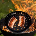 Ver imagem 3 de Cesto Churrasco Antiaderente com Alça Peixe Camarão Legumes