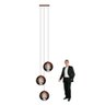 Lustre Pendente para Sala Pé Direito Duplo Trio Ball P7 - Marrom - 2