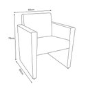 Ver imagem 4 de Kit 2 Poltronas Nina Slim em Tecido Sintético - Café