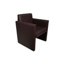 Ver imagem 3 de Kit 2 Poltronas Nina Slim em Tecido Sintético - Café