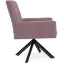 Ver imagem 4 de Cadeira para Sala Angel Giratória Eiffel Preto Veludo Rose - Nexta Casa