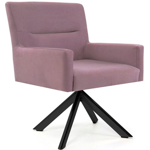 Cadeira para Sala Angel Giratória Eiffel Preto Veludo Rose - Nexta Casa