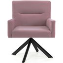 Ver imagem 2 de Cadeira para Sala Angel Giratória Eiffel Preto Veludo Rose - Nexta Casa