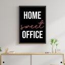 Ver imagem 1 de Quadro Home Sweet Office 24x18cm - com vidro:Madeira preta