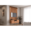 Ver imagem 1 de Rack com Painel Pés Palito Amadeirado para Tv de até 55 Polegadas River 1,36 Lukaliam:jequitiba Ripa