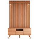 Ver imagem 4 de Rack com Painel Pés Palito Amadeirado para Tv de até 55 Polegadas River 1,36 Lukaliam:jequitiba Ripa