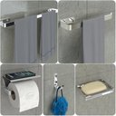 Ver imagem 1 de Kit Acessórios Para Banheiro Inox e Cromado 5 Peças MAX