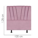 Ver imagem 2 de Cabeceira Estofada Bélgica 100cm Solteiro para Cama Colchão Box Quarto Suede Rosa Bebê - Aurora
