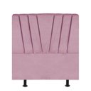 Ver imagem 1 de Cabeceira Estofada Bélgica 100cm Solteiro para Cama Colchão Box Quarto Suede Rosa Bebê - Aurora