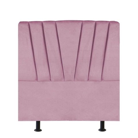 Cabeceira Estofada Bélgica 100cm Solteiro para Cama Colchão Box Quarto Suede Rosa Bebê - Aurora