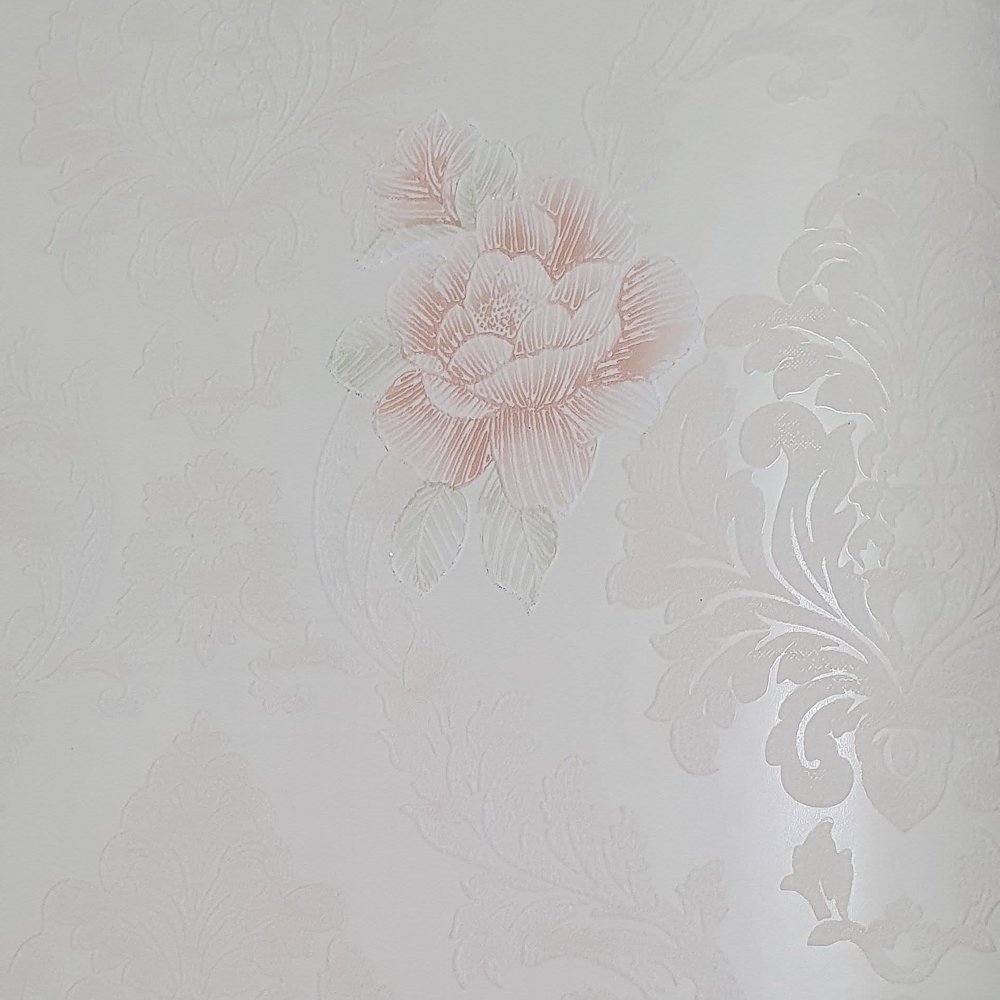 Papel de Parede Vinílico Arabesco Coleção Grace 3 (Floral) Bege Texturizado - 2