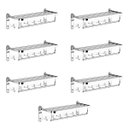 Ver imagem 1 de Toalheiro Prateleira Dobravel Inox Kit 7 Unidades Porta Toalhas Suporte Armazenamento Gancho Banheir
