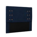 Ver imagem 1 de Cabeceira Cama Box Queen 160cm e Recamier Gênova Suede Azul Marinho S04 - D'Rossi
