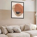 Ver imagem 2 de Quadro Decorativo Xícara Café Abstrato - 70x50cm:moldura Preta