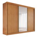 Ver imagem 3 de Guarda Roupa Casal 3 Portas de Correr 100% MDF Chicago Marrom/Cinamomo