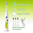 Ver imagem 4 de Escova de Dente Eletrica Recarregavel Kit 2 Uni Limpeza Profunda 6 Velocidades Lingua Gengiva Higien