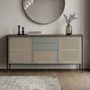 Ver imagem 6 de Aparador Buffet para Sala de Jantar 160 cm 2 Portas Friesen Verti Nogueira - Nexta Casa