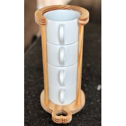 Suporte Pinus para 4 Xícaras Chá Hotel Empilháveis - 3