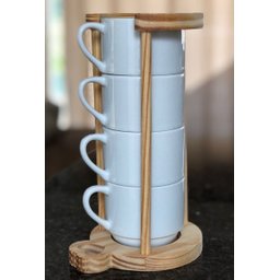 Suporte Pinus para 4 Xícaras Chá Hotel Empilháveis - 2