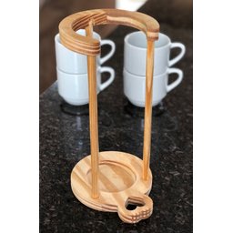 Suporte Pinus para 4 Xícaras Chá Hotel Empilháveis - 1
