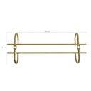 Ver imagem 3 de Kit 2 Suportes Porta Taças Dourado Reto 25cm Organizador Suspenso Ms Aramados