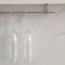 Ver imagem 4 de Kit 2 Suportes Porta Taças Dourado Reto 25cm Organizador Suspenso Ms Aramados