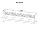 Ver imagem 2 de Rack Bancada Para TV 2,00m 65 polegadas 2 Nichos e 2 Gavetas: Marrom Claro Natural
