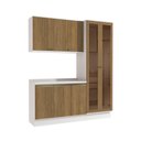 Ver imagem 2 de Armário de Cozinha Compacta 100% Mdf 192cm Branco/nogueira Celeste Kappesberg
