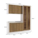 Ver imagem 3 de Armário de Cozinha Compacta 100% Mdf 192cm Branco/nogueira Celeste Kappesberg