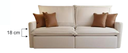 Ver imagem 2 de Sofá Luxo Elegance com Almofadas Decorativas Retrátil e Reclinável Pillow de 30cm 2,70m