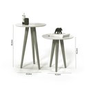 Ver imagem 4 de Conjunto 2 Mesas 4202 Pés Palito Off White Ofertamo Sala
